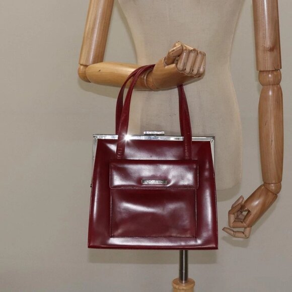 SAINT LAURENT Hand Bag Leather Red Auth - Picture 15 of 16